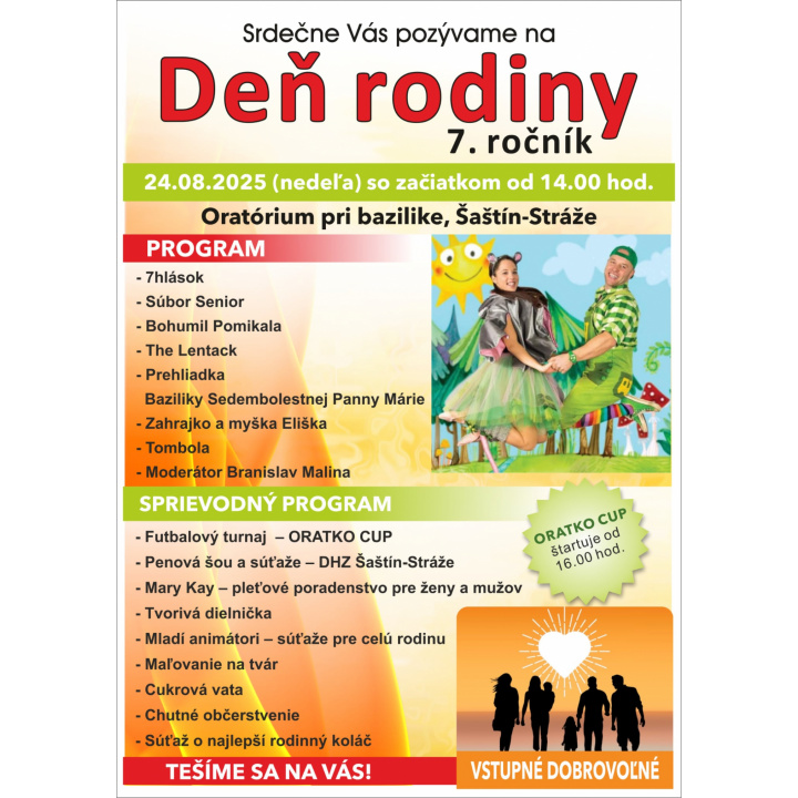 Menšia fotka pre článok Deň rodiny Šaštín-Stráže