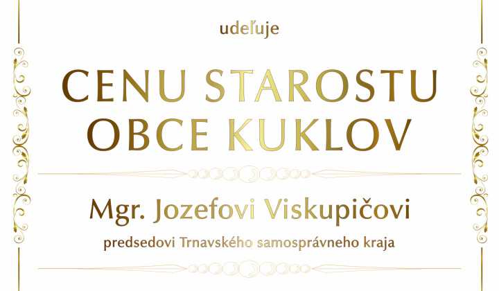 Zaujímavosti / Cena starostu obce za rok 2025 - foto