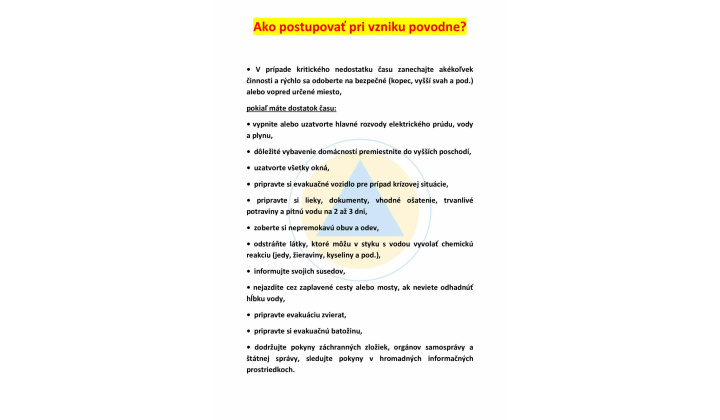 Fotka pre článok Postup pri vzniku povodní