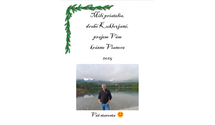 Fotka pre článok Vianočné želanie starostu obce