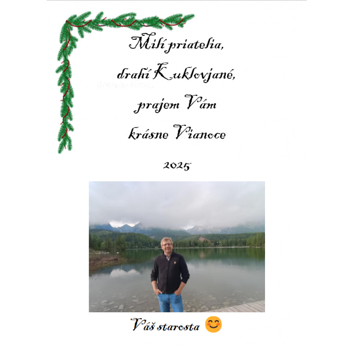 Menšia fotka pre článok Vianočné želanie starostu obce