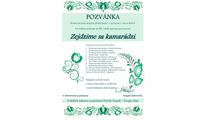 Fotka pre článok Zejdzime sa kamarádzi 2025