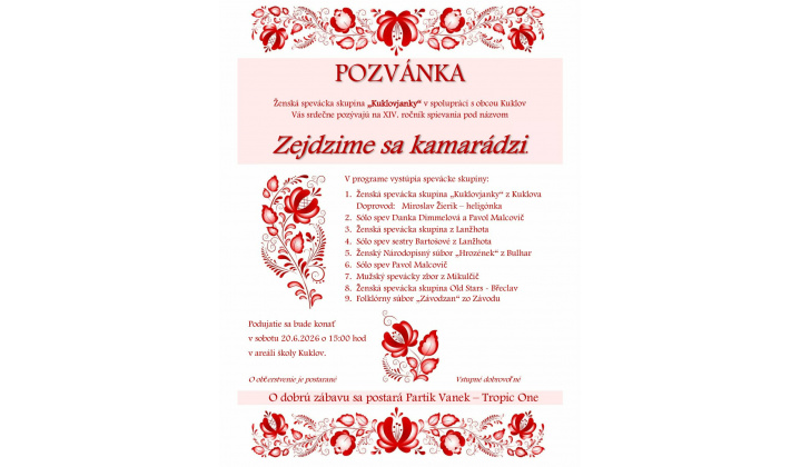 Fotka pre článok Zejdzime sa kamarádzi 2026