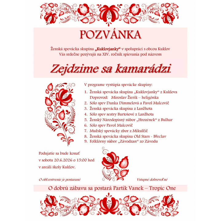 Menšia fotka pre článok Zejdzime sa kamarádzi 2026